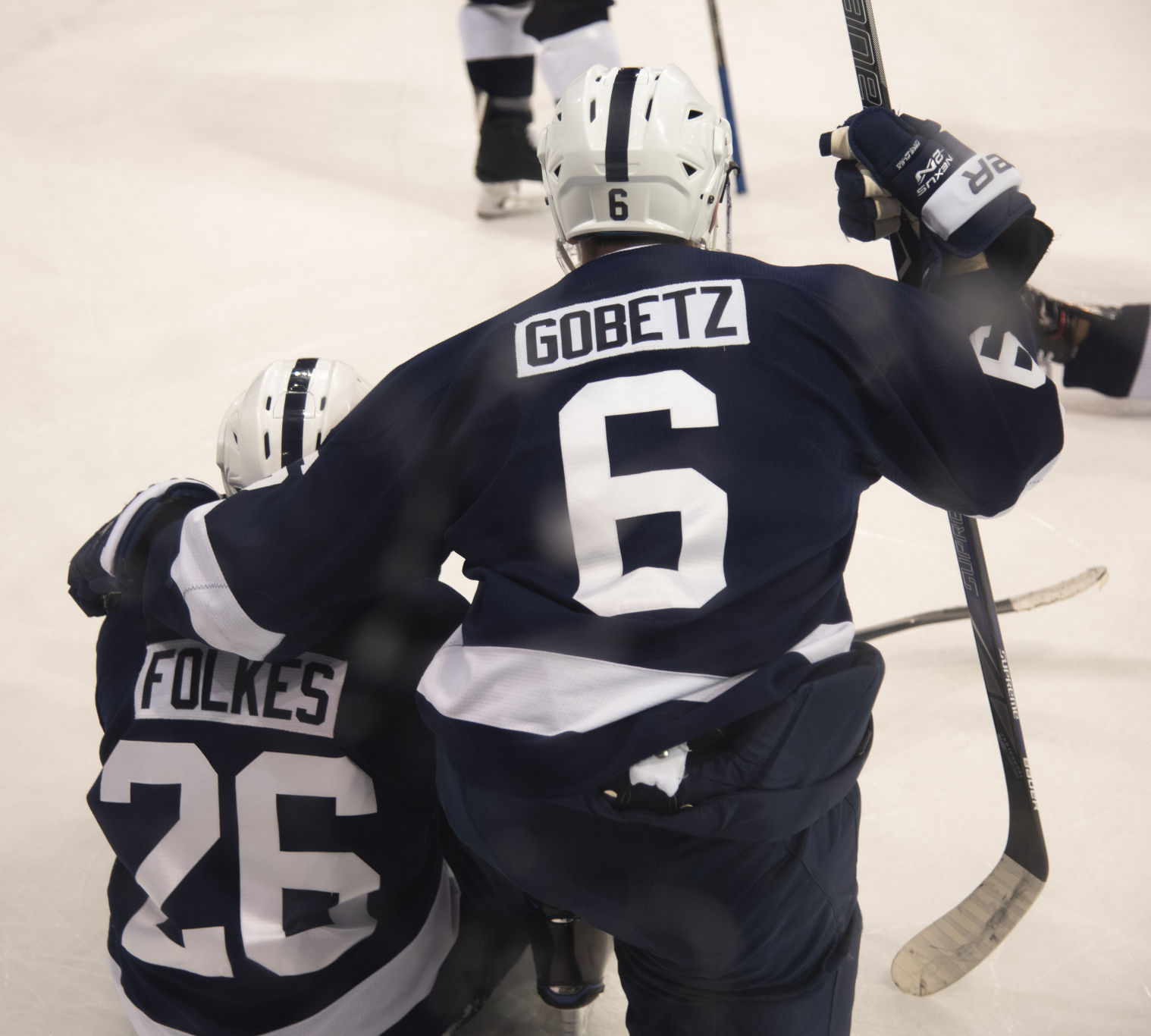 Big Ten Men's Ice Hockey Tournament Championship Game vs. Notre Dame, Folkes (26) and Gobetz (6)